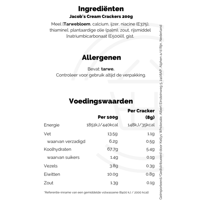 Jacob's Cream Crackers 200g