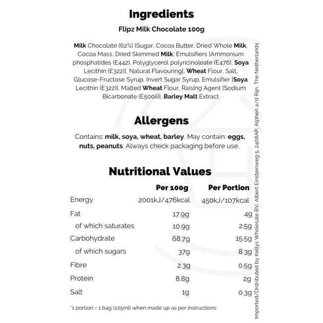 Flipz Milk Chocolate Covered Pretzels 100g