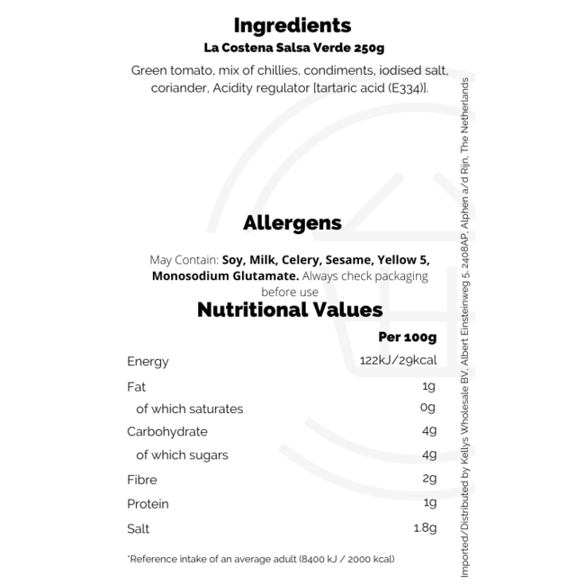 La Costena Salsa Verde 250g