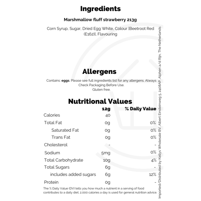 Marshmallow Fluff Strawberry Spread 213g