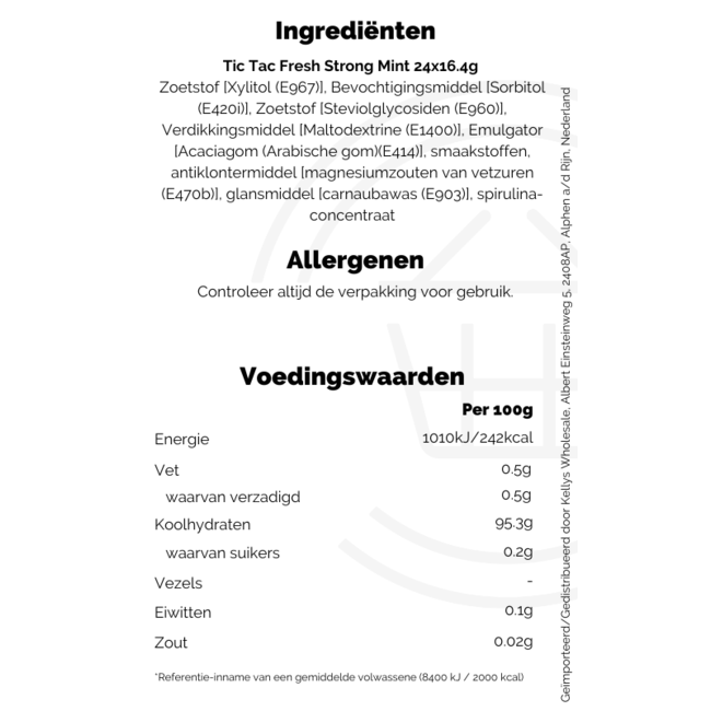 Tic Tac Fresh Strong Mint 16.4g