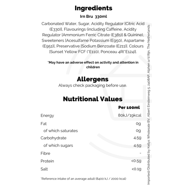 Irn Bru Soft drink 330ml