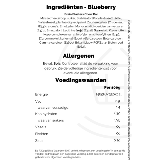 Brain Blasterz Bitz Chew Bar Assorted 20g