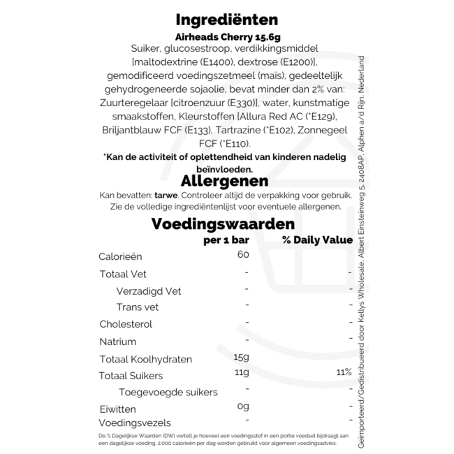 Airheads Cherry 15.6g – Süßigkeiten