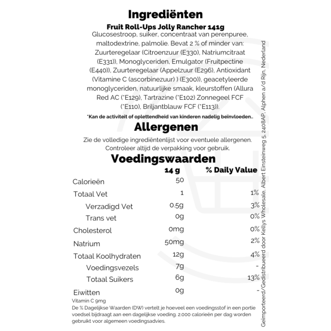 Betty Crocker Fruit Roll-Ups Jolly Rancher 141g | THT: 05-02-2026