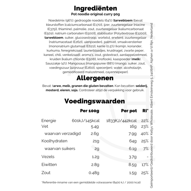 Pot Noodle Original Curry 90g