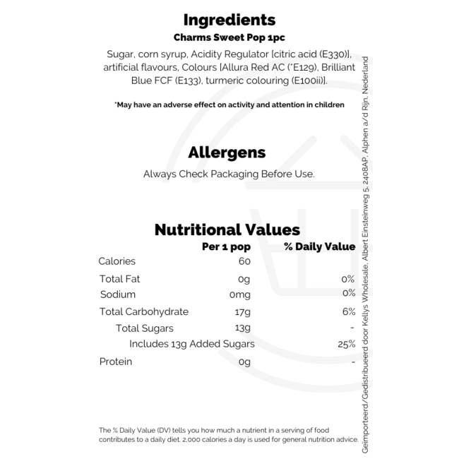 Charms Sweet Charms Sweet Pops 1pc assorted