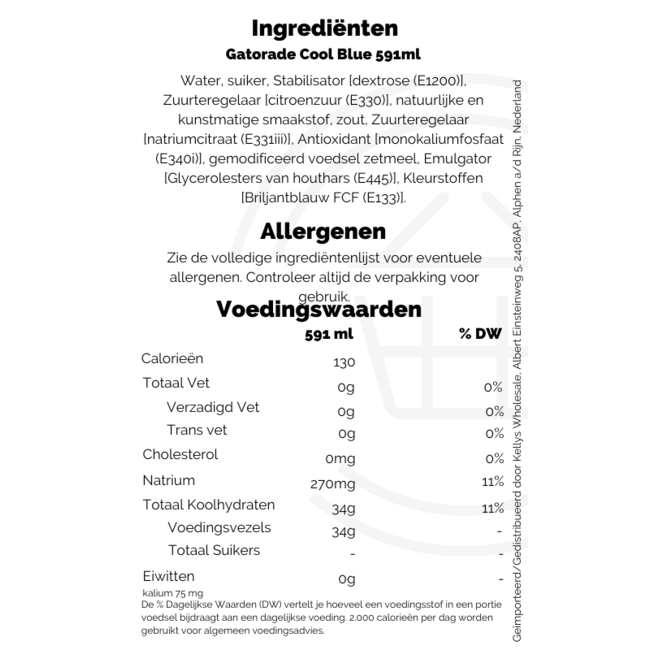 Gatorade Cool Blue 591ml – Softdrink