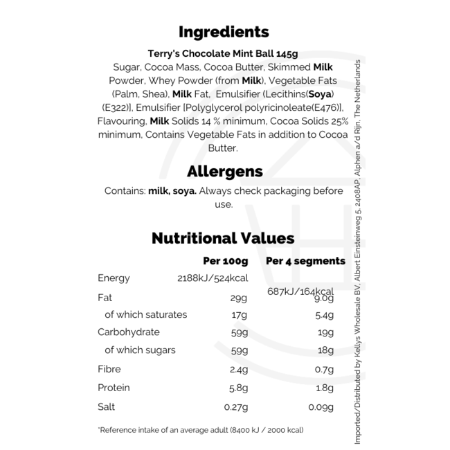 Terry's Chocolate Mint Ball 145g