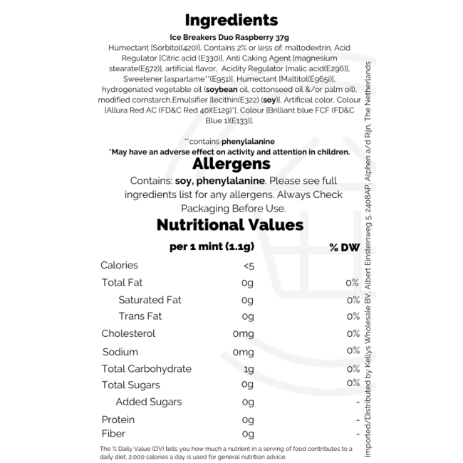 Hershey's Ice Breakers Duo Raspberry 37g