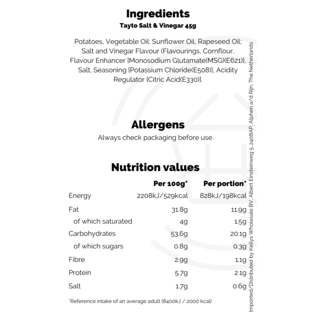 Tayto Salt & Vinegar 35g