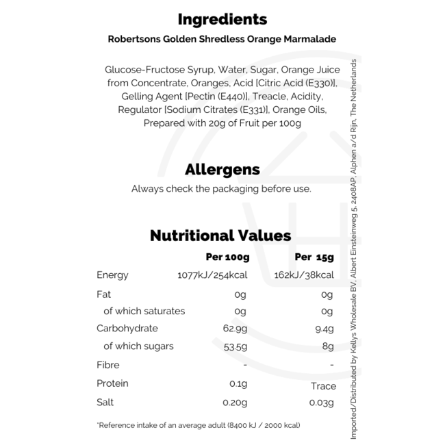Robertsons Golden Shredless Orange Marmalade 454g