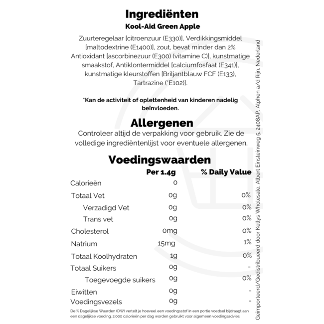 Kool-Aid Green Apple Sachet 4.5g