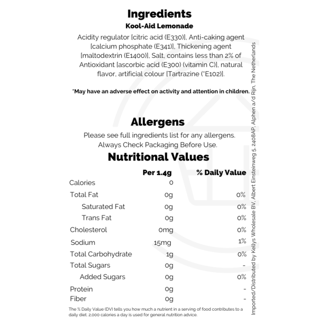 Kool-Aid Lemonade Sachet 6g