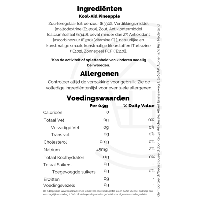 Kool-Aid Pineapple Sachet 3.9g
