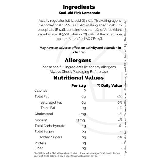 Kool-Aid Pink Lemonade Sachet