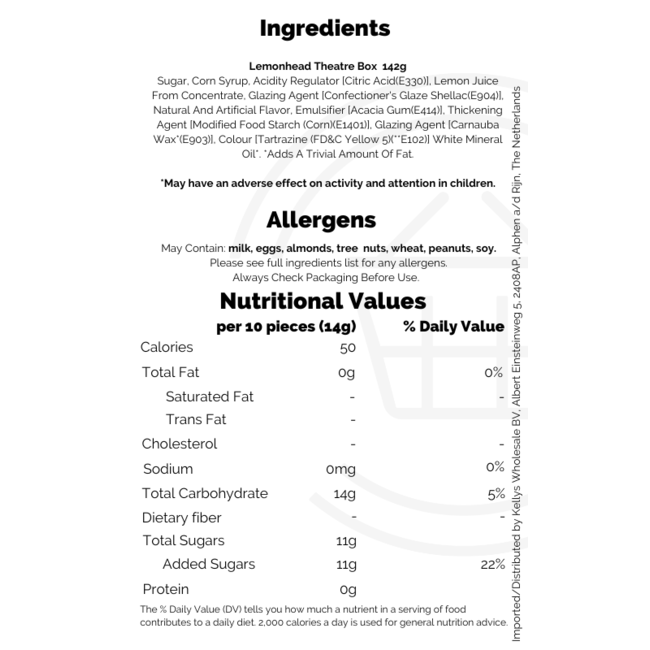 Lemonhead Theatre Box 5oz