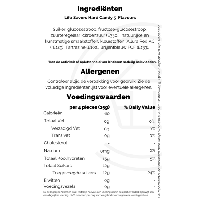 Life Savers Singles 5 Flavor Roll 32g
