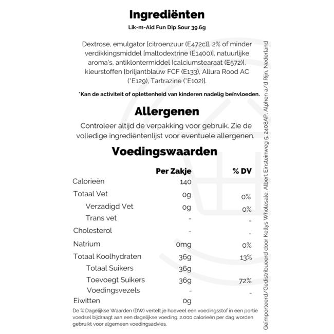 Wonka Lik-m-Aid FunDip Sour 39.6g