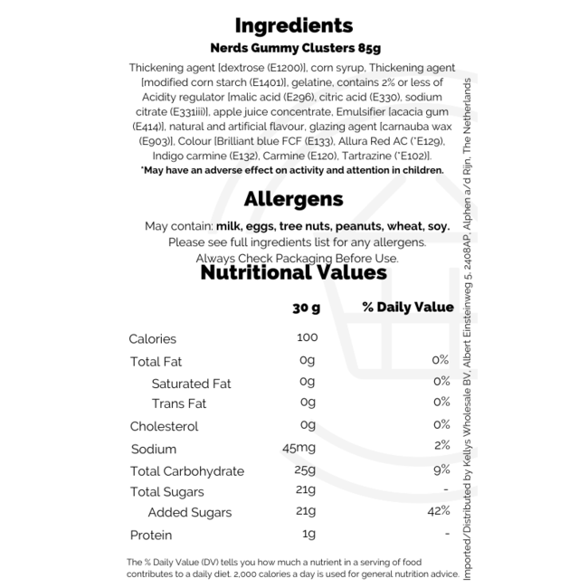 Wonka Nerds Gummy Clusters 85g