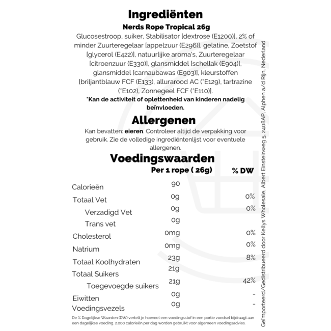 Wonka Nerds Rope Tropical 26g