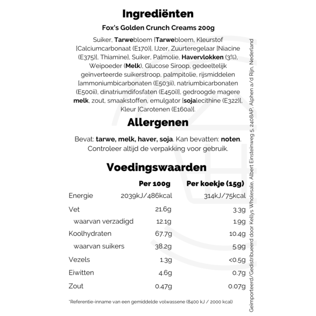 Fox's Golden Crunch Creams 200g