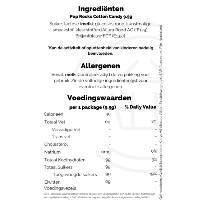 Pop Rocks Cotton Candy 9.5g
