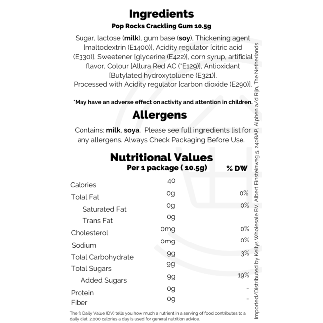 Pop Rocks Crackling Gum