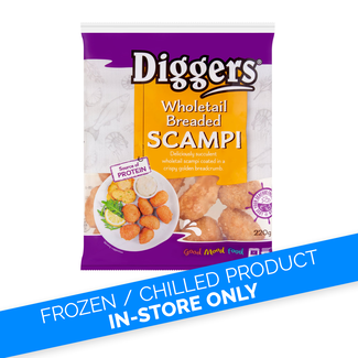 Diggers Diggers Breaded Scampi 220g