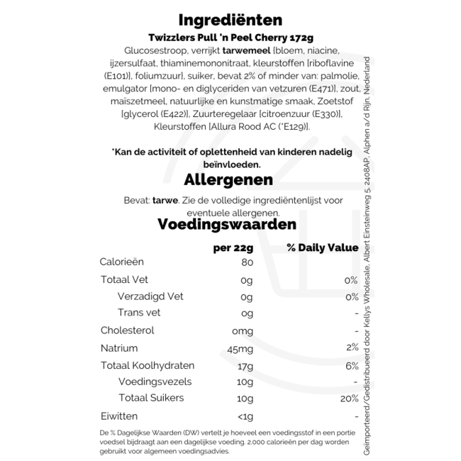 Twizzlers Pull 'n Peel Cherry 172g