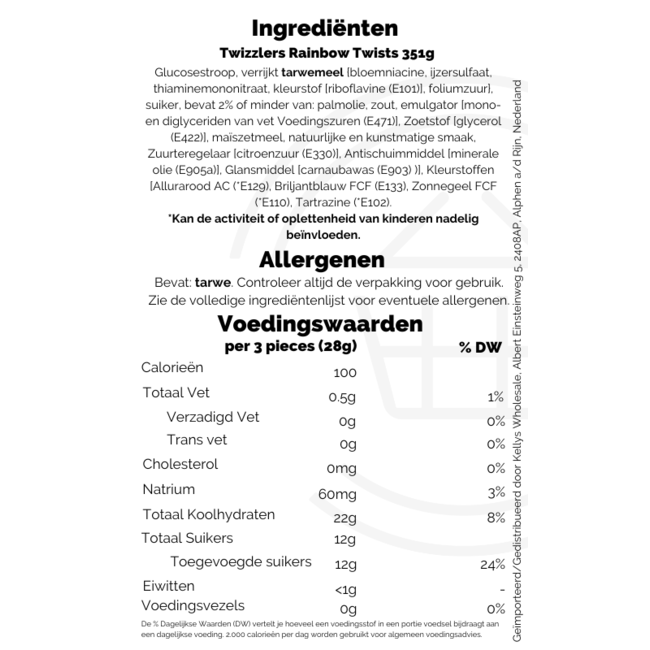 Twizzlers Rainbow Twists 351g