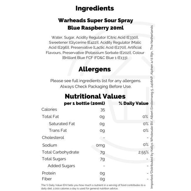 Warheads Super Sour Spray 20ml - Assorted