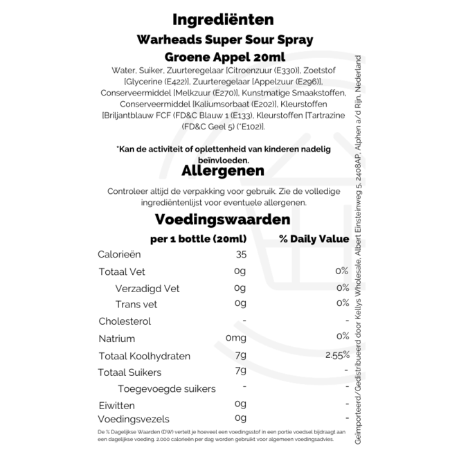 Warheads Super Sour Spray 20ml - Assorted