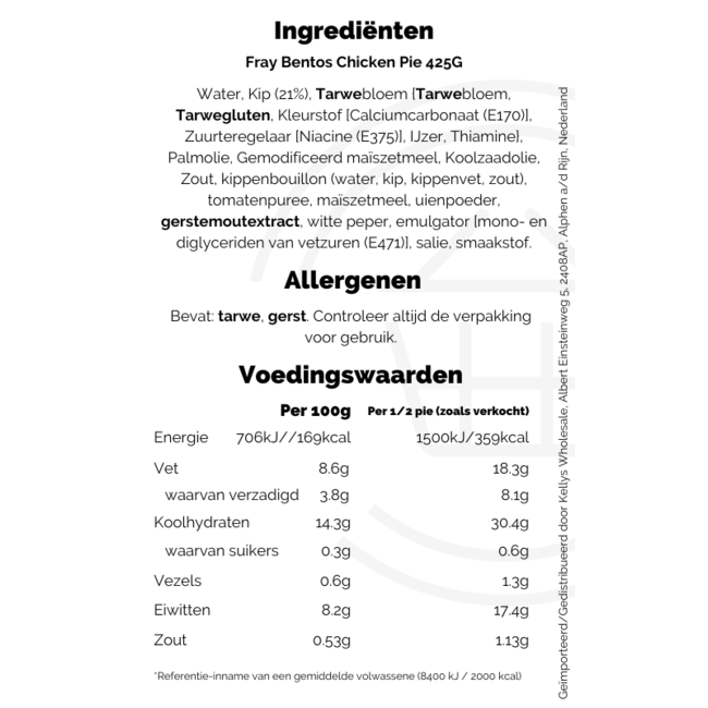 Fray Bentos Just Chicken Pie 425g