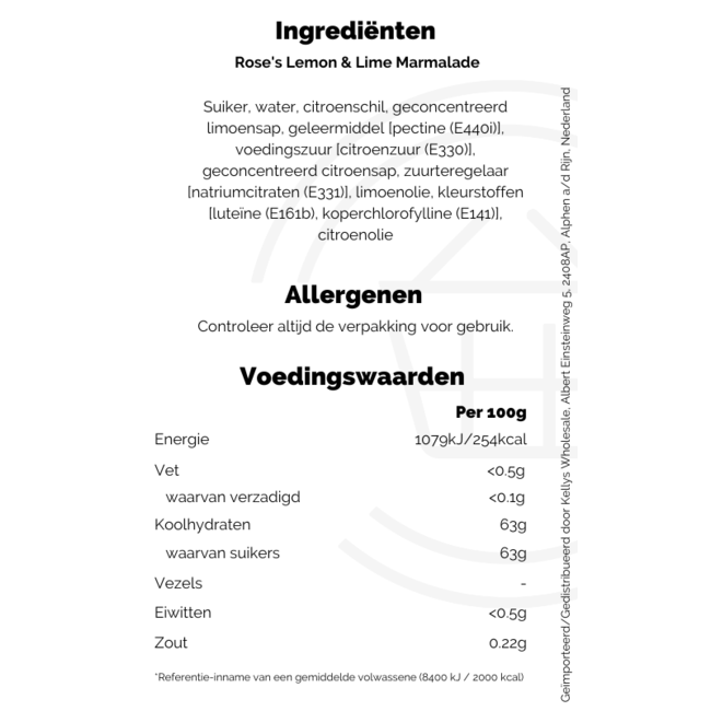 Roses Lemon & Lime Marmalade 454g