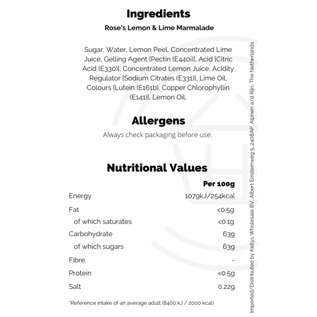 Roses Lemon & Lime Marmalade 454g
