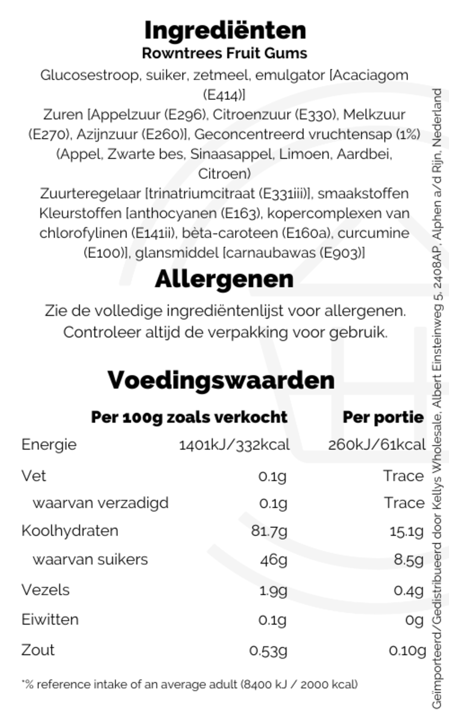 Reig Jofre Eridosis Toallitas ingredients (Explained)
