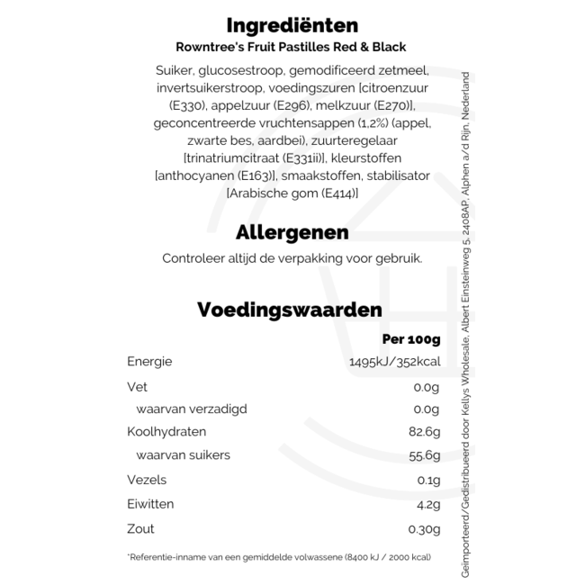Rowntree's Fruit Pastilles Red & Black 143g