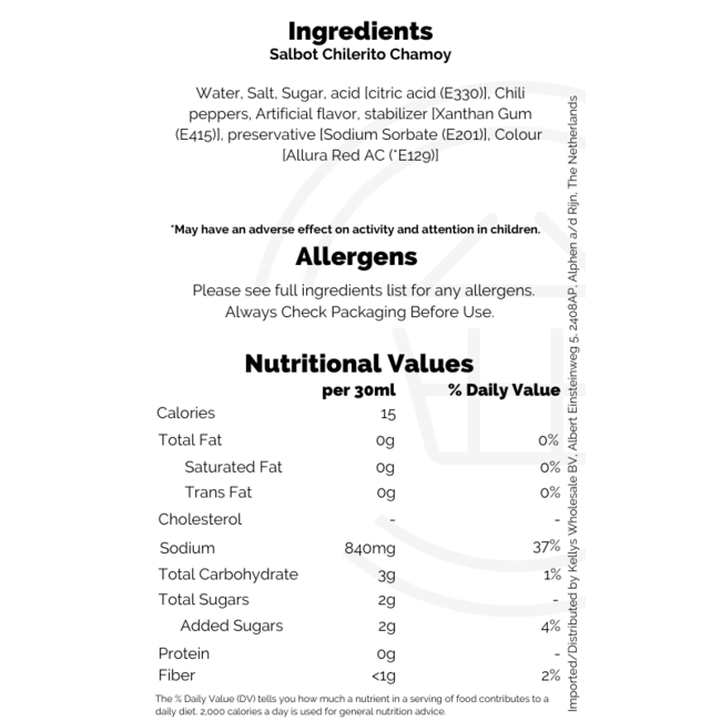 El Chilerito Salbot Chilerito Chamoy 355ml