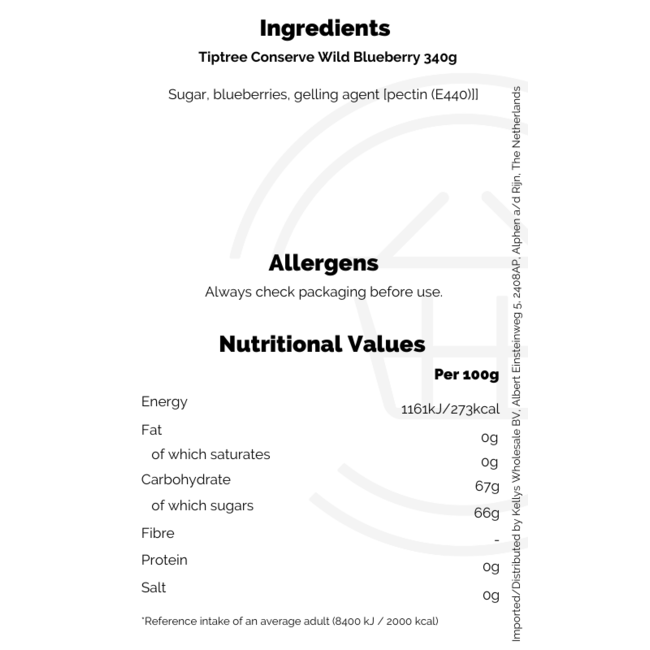 Tiptree Conserve Wild Blueberry 340g