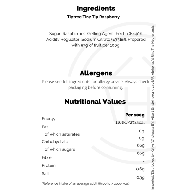 Tiptree Conserve Tiny Tip Raspberry 340g