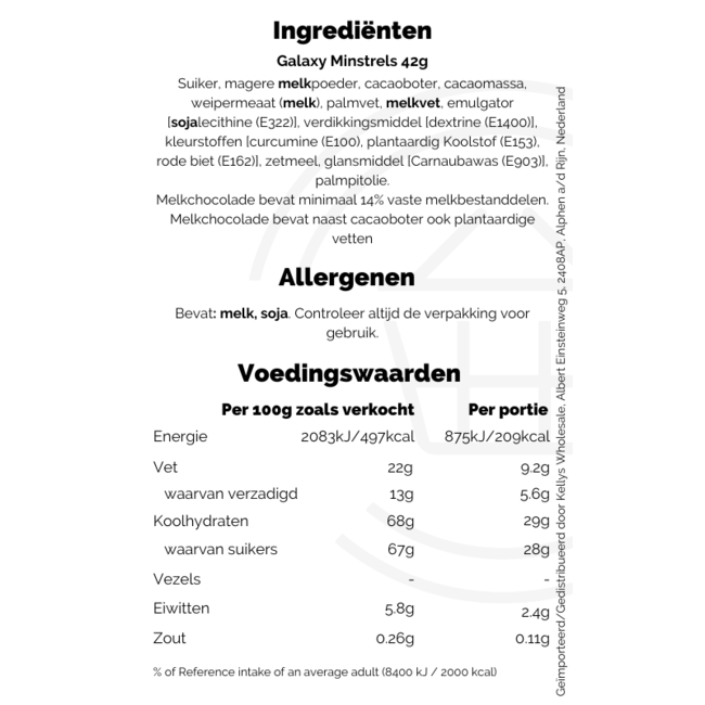 Galaxy Minstrels 42g – Schokolade