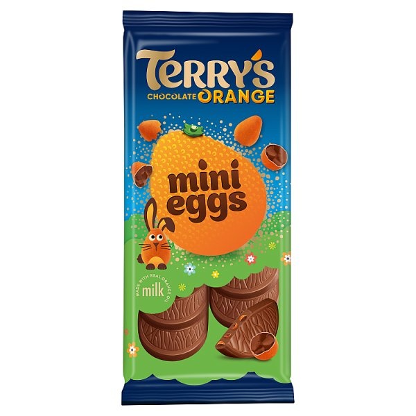 Terry's Orange Mini Eggs Chocolate Bar 90g Easter Chocolate Kellys