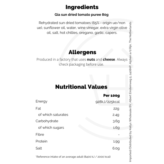 Gia Sun Dried Tomato Puree 80g