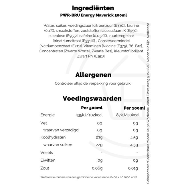 PWR-BRU Energy Maverick 500ml