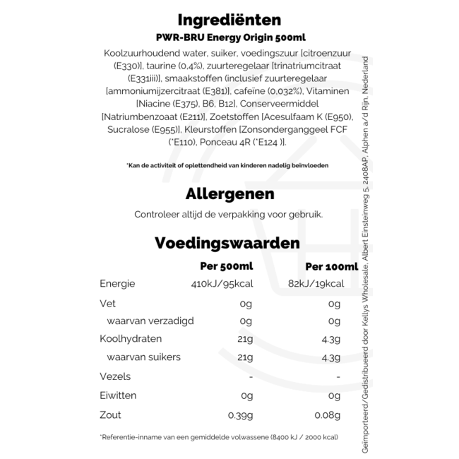 PWR-BRU Energy Origin 500ml