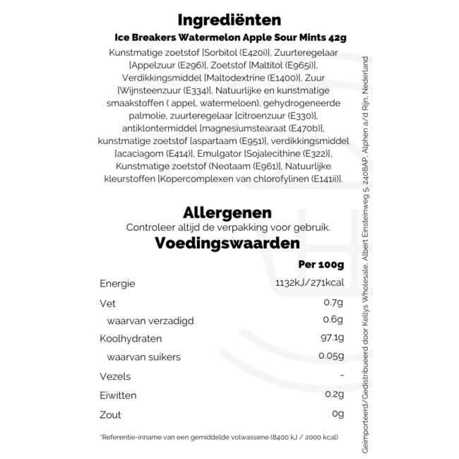 Ice Breakers Watermelon Apple Sour Mints 42g