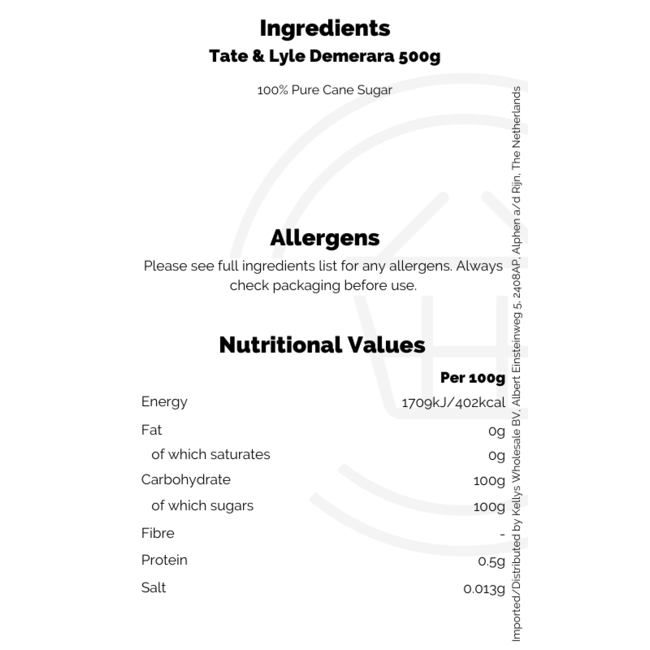 Tate & Lyle Demerara Sugar 500g – Zucker