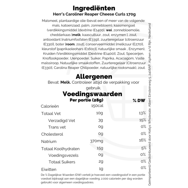 Herr's Carolina Reaper Curls 170g – Chips & Snacks