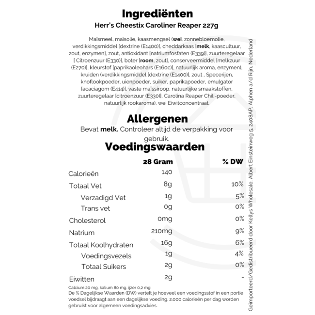 Herr's Carolina Reaper Crunchy Cheestix 227g – Chips & Snacks